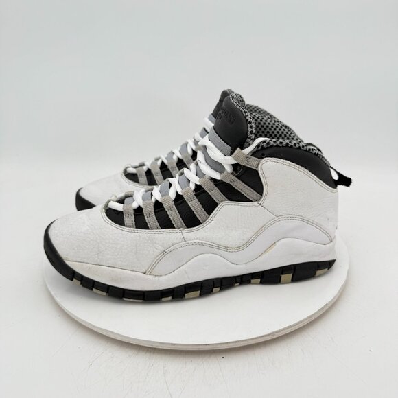 Nike Air Jordan Retro 10 Steel 2013 Men Size 8 310805-103 White Grey Shoes - Picture 1 of 11